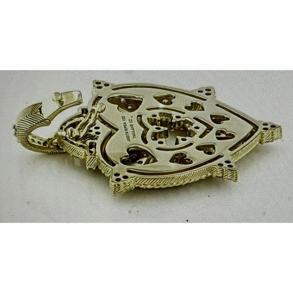 Judith Ripka CZ 14k Gold Clad More Is More Heart Enhancer 6.50ctw
